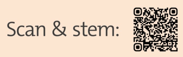 De QR-code met daarnaast de tekst Scan & stem.