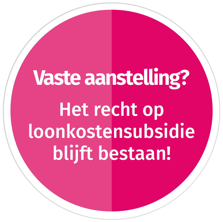 Vaste aanstelling? Het recht op loonkostensubsidie blijft bestaan